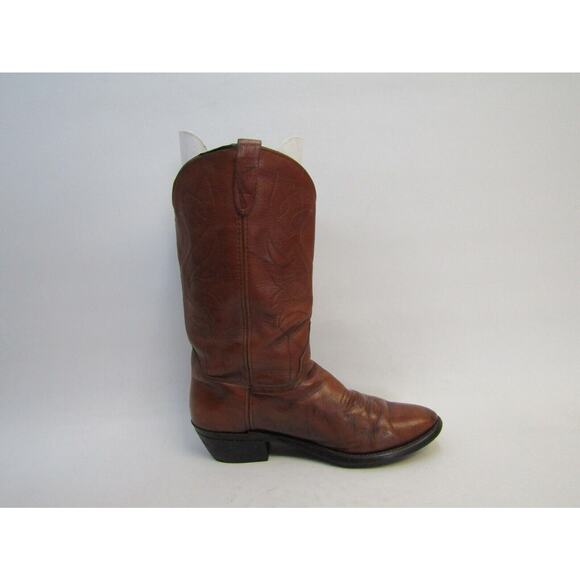 Walker Mens Size 9 D Brown Leather Cowboy Western Boots main image 4
